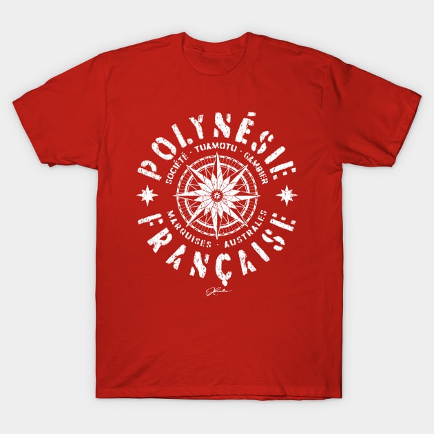 French Polynesia Compass T-Shirt by jcombs